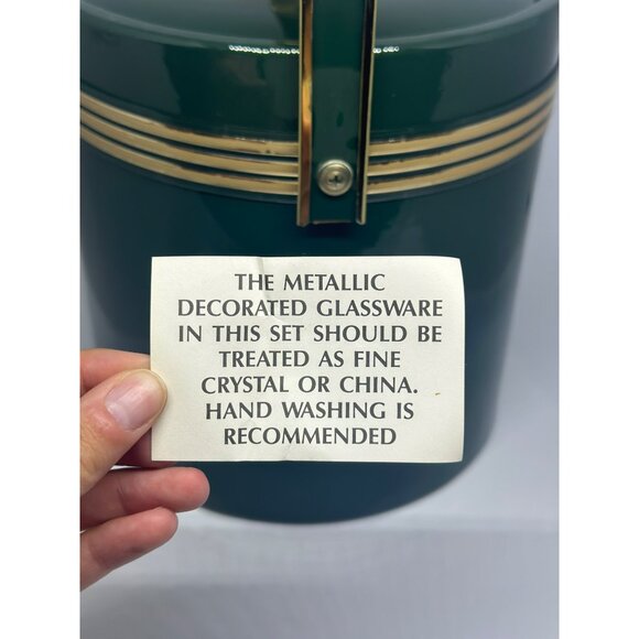 VTG Custom Disc Ducky 6 Pc. Entertainment Set 3 Qt Ice Bucket & 5 Glasses MCM - Picture 9 of 11